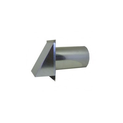 HOODED WALL VENT 6GALV W/SCREEN