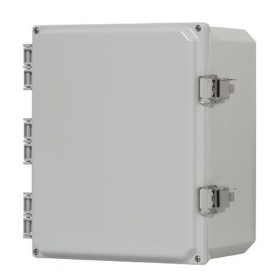 ENCLOSURE 12X10X6 HINGED, OPAQUE, LATCH