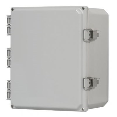 ENCLOSURE 14X12X6 HINGED, OPAQUE, LATCH