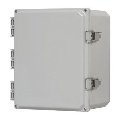 ENCLOSURE 16X14X7 HINGED, OPAQUE, LATCH