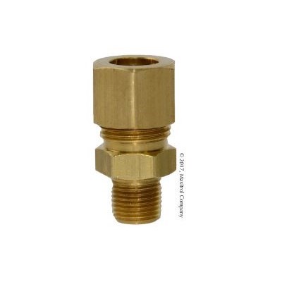 VENT TUBE CONNECTOR 1/8 COMP X 1/8 MPT