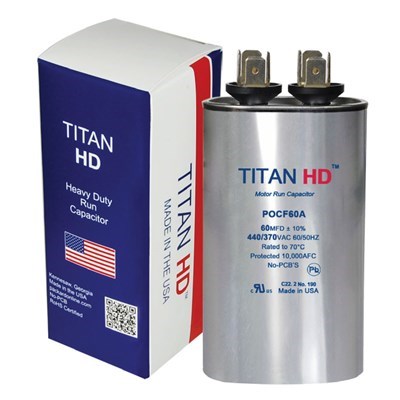 "TITAN HD 17.5MFD, 440/370V, OVAL"
